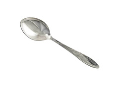 Серебряная десертная ложка с узором в виде подсолнуха на резной ручке «Подсолнух»